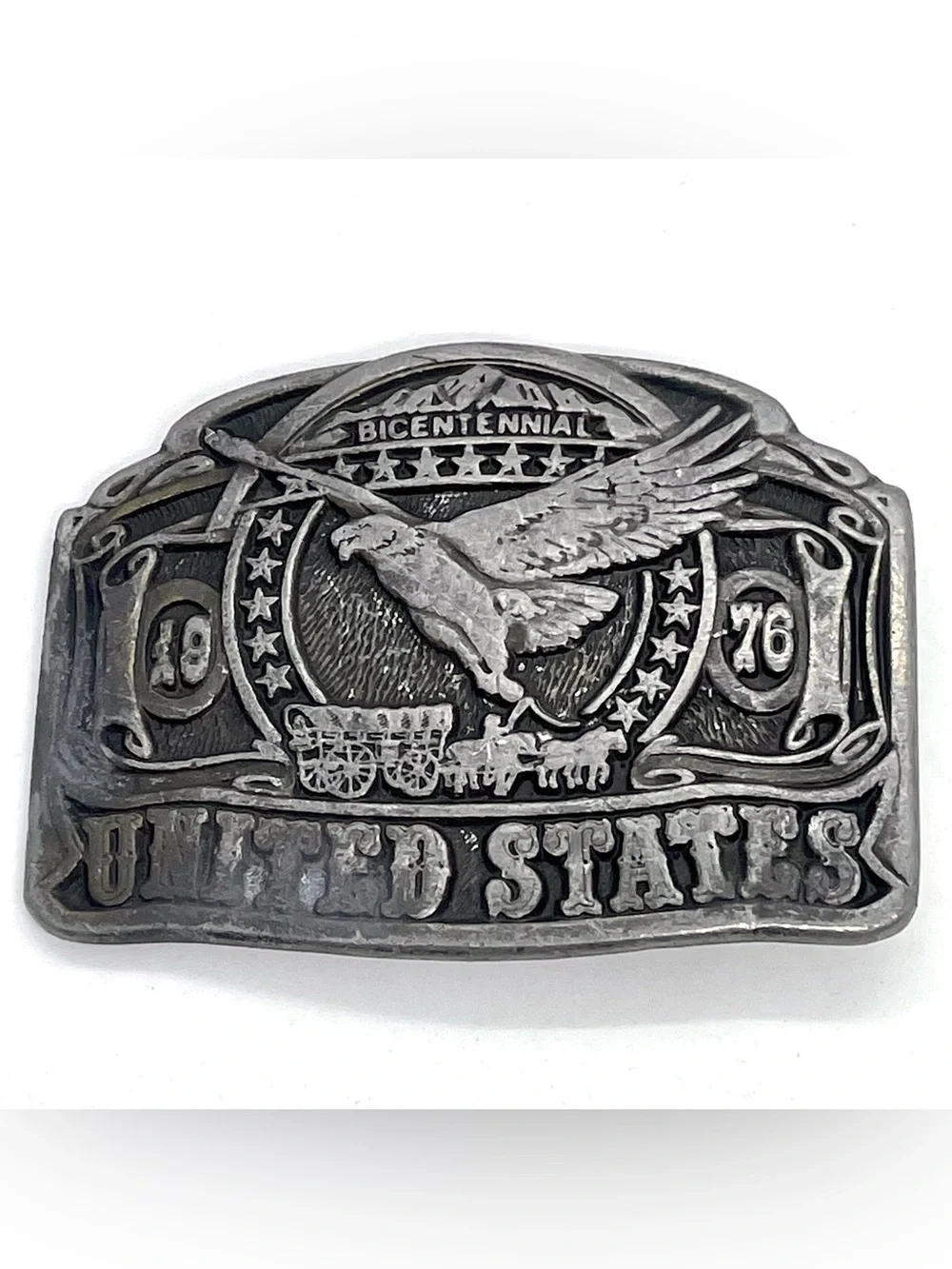 US Bicentennial 1776-1976 Eagle BELT BUCKLE by CDC Metalworks Colorado 1975
